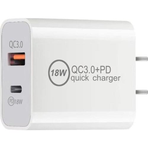 18W 5V 3A 9V 2A QC3.0 EU US QC3.0 PD Type c Wall Charger Quick Charge Power Adapter For IPhone 7 8 X 11 Samsung Android phone