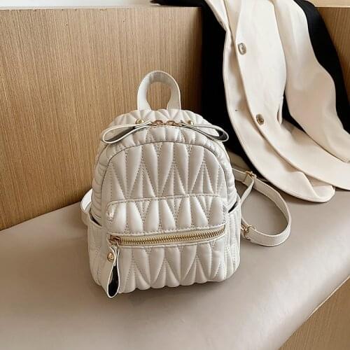 European And American Style 2020 New Womens Fashion Soft Leather Backpack Backpack Embroidery Thread Ling A Travel Bag Package