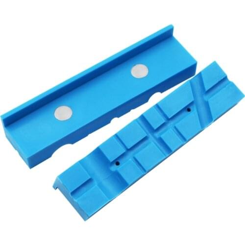 1Pair Magnetic Soft Pad Jaws Rubber For Metal Vise 5.5Inch Bench Vice Vise Jaw Pads Protection Strip