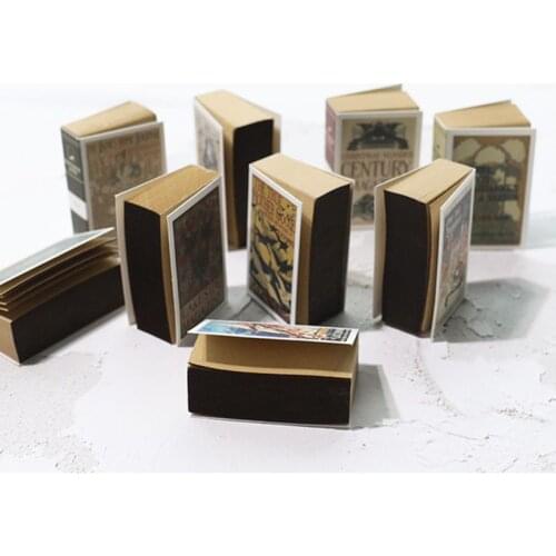 122 Sheet Mini Memo Pad Retro Matchbox Style Notebook Notepad School Stationery