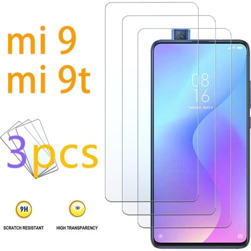 3pcs protective glass for xiaomi mi 9 9t ksiomi screen protector mi9 mi9t t9 redmi 9 note 9t tempered glas xiomi xiami 9h