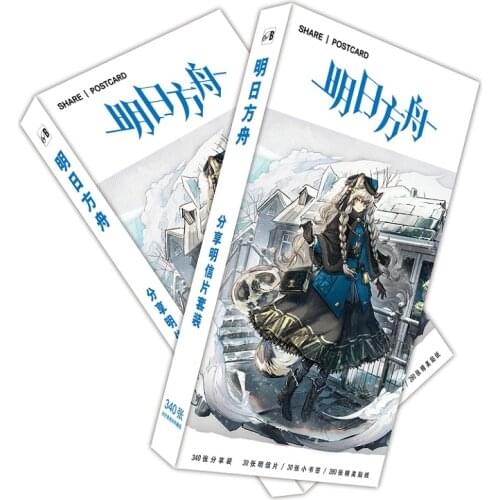 340Pcs/Set Arknights Game Postcard Cartoon Figure Greeting Card Message Card Gift Stationery
