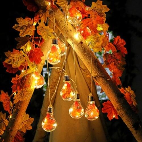 4 meters 10 lamp maple leaf ball blister LED fairy lamp Christmas autumnal string lamp festival DIY Halloween decoration