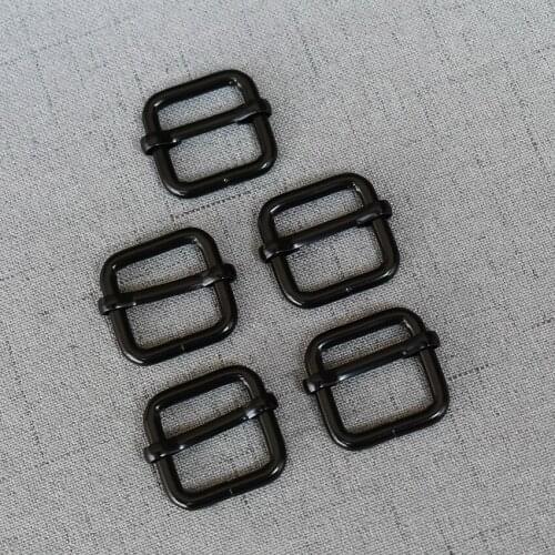50 Pieces 20mm Black Metal Heavy Duty Thickness Shoulder Leather Bag Strap Belt Adjust Tri-glide DIY Accessories