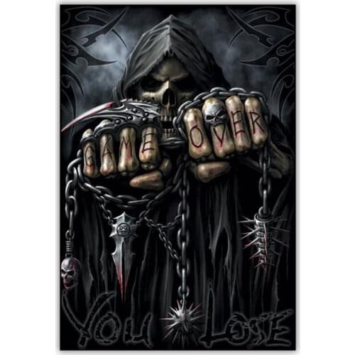 5d DIY Diamond Painting Full Drill Square Death Skull Grim Reaper Foto Picture Crystal Mosaic Daimond Painting Embroidery Tools