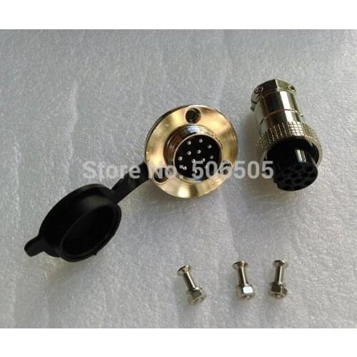 Free shipping M20/GX20/DF20 12pins 20mm aviation connector Wire Panel Connector Socket and Plug With Flange 2set/lot