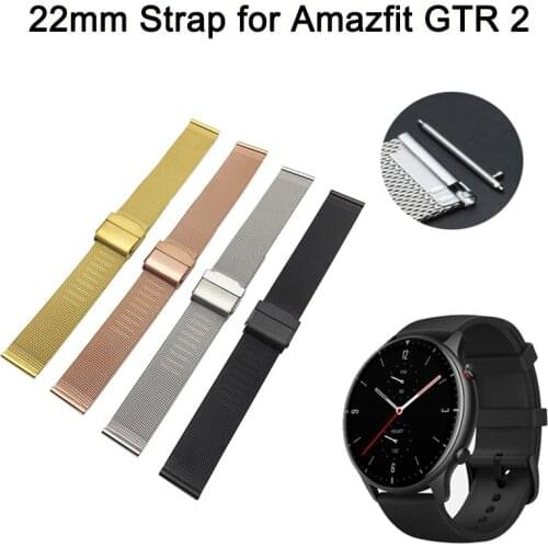 20MM Stainless Metal Bracelet For Huami Amazfit GTR 2 Smart Watch Band For Xiaomi Amazfit GTR2/GTR 42MM 47MM Wrist Strap