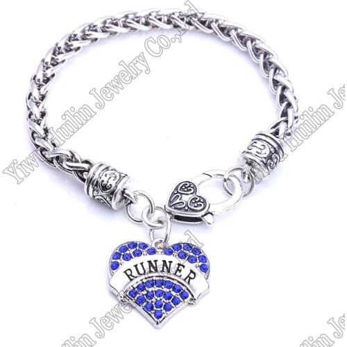 RUNNER Heart Charm Bracelet