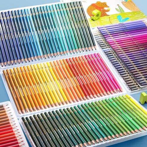 Brutfuner 48/72/120/160/180 Professional Oil Color Pencil Set Watercolor Drawing Colored Pencils Wooden coloured pencils kids