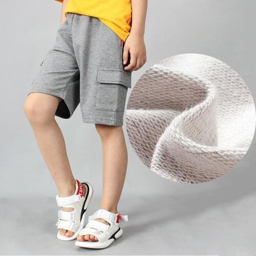 Summer Teenage Boys Overalls Shorts Casual Knickers With Pockets 4-14 Years Kids Outdoor Short Pants Children Fashion Streetwear