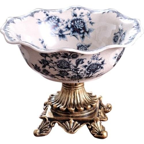 European-style ceramic fruit plate large creative home fruit plate dried fruit plate desktop coffee table decoration