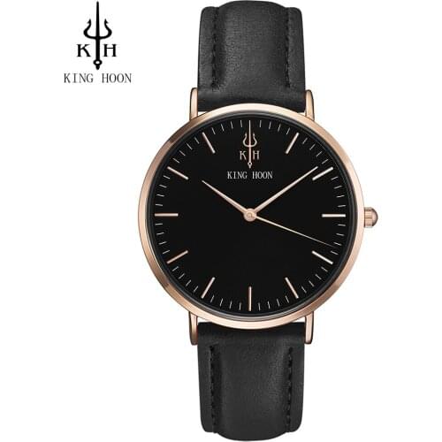 Мужские часы с кожаным ремешком KING HOON China At AliExpress