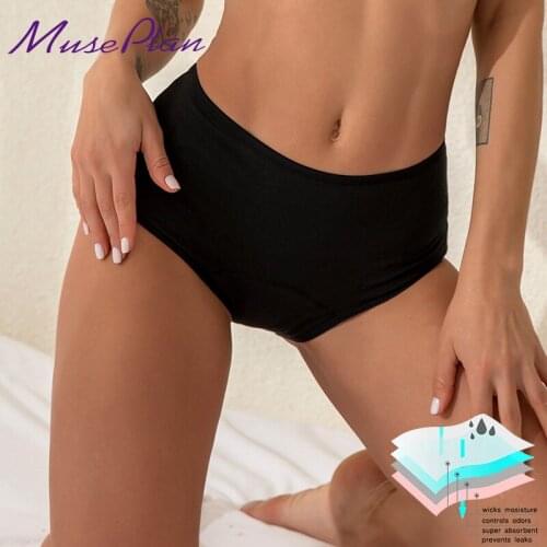 Classic Leakproof Women Menstrual Panties Breathable Fast Absorbent High Waist Girl Period Underwear Dropshiping