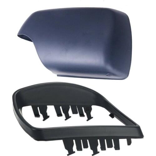 Left Driver Side Mirror Cover Cap & Trim Ring Fit for BMW E53 X5 00-06 51168256321, 51168254903
