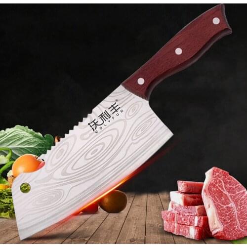 Kitchen Knives 7CR17 440C Stainless Steel Chef Knife ForKitchen Damascus Sharp Knife for Cook with Pakkawood Handle