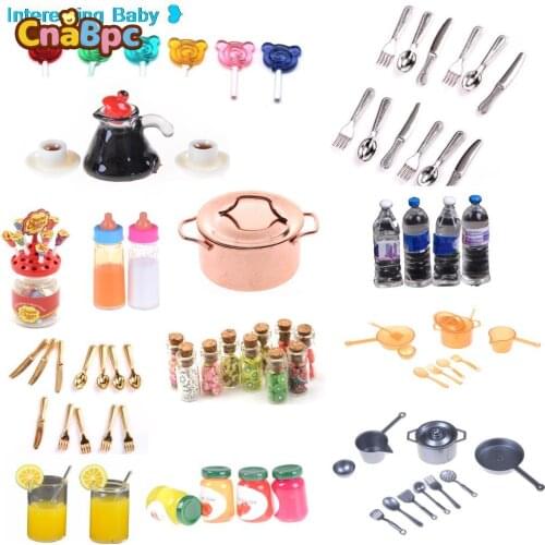 Dollhouse Miniature Plate Jam Drink Cup Dish Bowl Tableware Set Toy Doll Food Kitchen Living Room Accessories