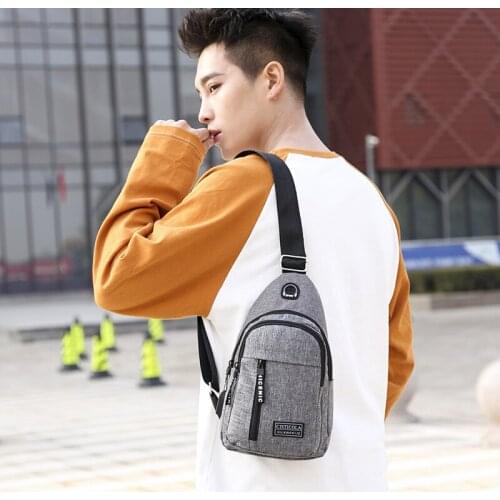 Newhotstacy Bag 08042021 Mens waterproof chest bag Oxford cloth bag single shoulder bag