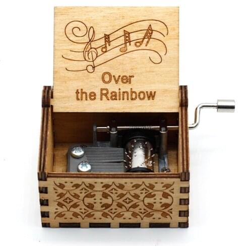 Somewhere Over the Rainbow - Music Box Lullaby Wooden Laser Engraved Gifts Birthday Present Gift Mothers Day Mom Mama Parents