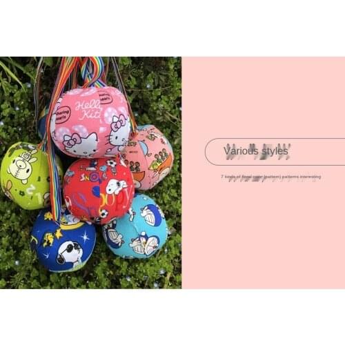 Kindergarten Ball Fabric Parent-Child Dual-Use Homemade by Hand Fun Sports Props Toy with Rope Sandbag