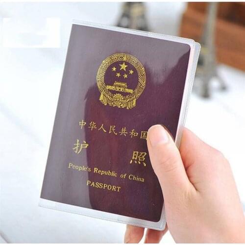 New Travel Utility Simple Passport ID Card Cover Holder Case Protector Skin PVC Business Credit Card Holder Holster