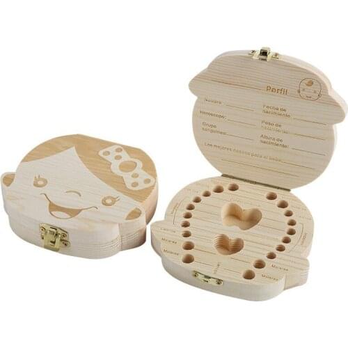 Wholesale Men And Women Baby Lanugo Teeth Collection Box ya wu All Solid Wood Send Gift Wood Deciduous Teeth Storage Case