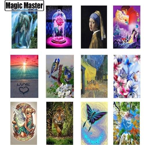 Scenery animal flower tree DIY full square/round 5D diamond painting cross stitch kit diamond mosaic rhinestone home decor gift