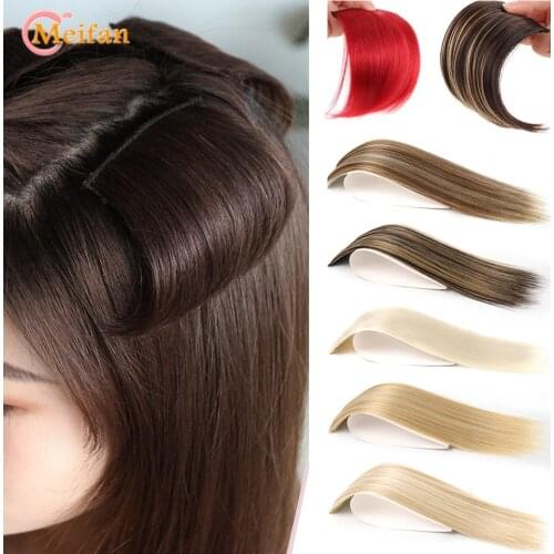 MEIFAN Synthetic Hair Lining Clip In Hair Extension Invisible Seamless Pad High Hair Root Straight Natural Cover Fake Hairpiece