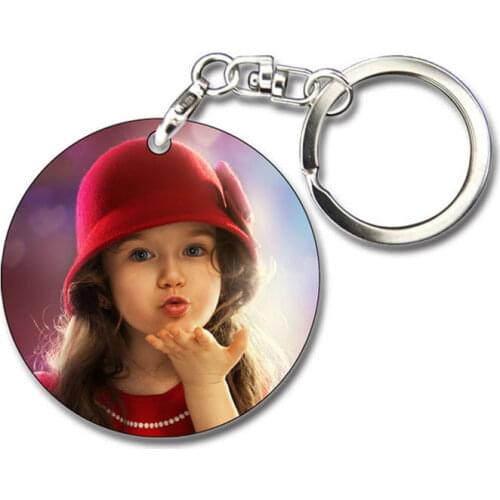 Sublimation blank MDF wooden keychain Thermal transfer print design picture personality advertising gift pendant 100pcs/lot