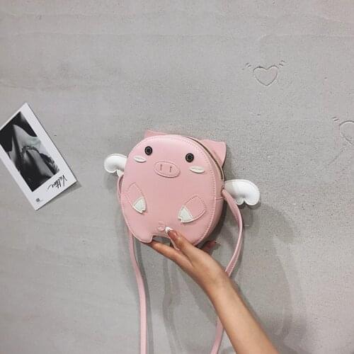 Cartoon Crossbody Bag Small Piggy Coin Purse Piggy Messenger Bag Fun Cartoon Pu Leather Shoulder Bags Best Gift For Kids