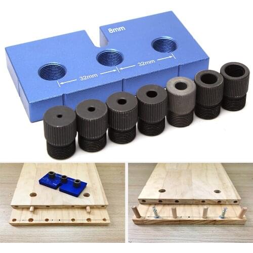 Vertical Pocket Hole Jig Woodworking Drilling Locator Wood Dowelling 3 in 1 Drill Guide Kit Hole Puncher Woodworking DIY Tool