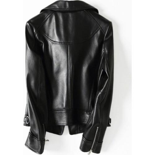 2020 Genuine Leather Jacket Women 100% Real Sheepskin Coat Female Short Spring Autumn Luxury Leather Jackets KQN69050-2