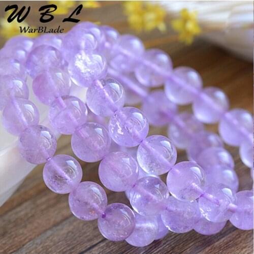 AAAAA Natural Stone Lavender Amethysts Bracelet Jewelry 5A 3A Amethysts Beads Bracelets Bangles 6mm 8mm 10mm For Women WBL