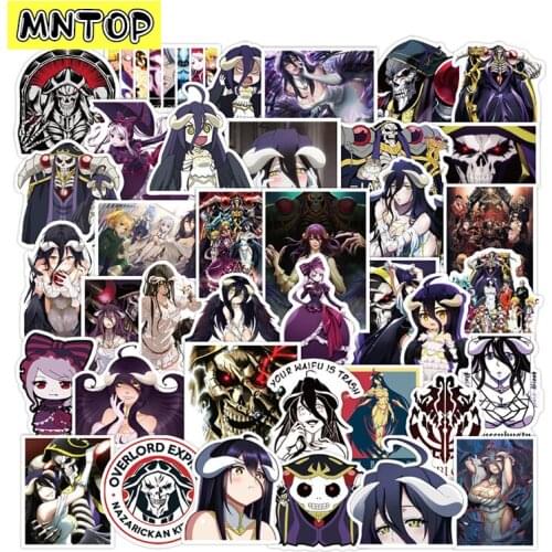 10/30/50Pcs/set Cartoon Japanese Anime Overlord Graffiti Stickers For Guitar Refrigerator Motorcycle Laptop Notebook Luggage Toy
