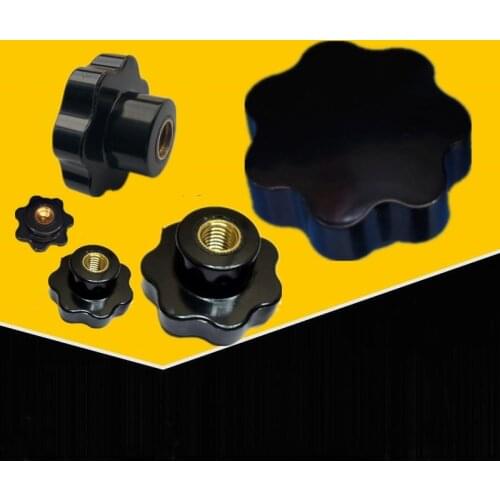 10/5 PCS M5 M6 M8 M10 Plum Bakelite Hand Tighten Nuts Handle Thread Star Mechanical Black Thumb Nuts Clamping Knob Manual Nuts
