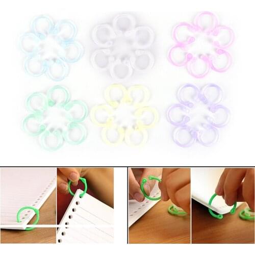 12x Easy Ring Paper Book Loose Leaf Binder Keychain Key Stationery Accessory