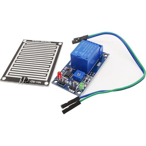 2Pcs Raindrop Module DC 5V Humidity Rain Water Detection Sensor Relay Control Module Weather Sensitivity Monitoring for Arduino