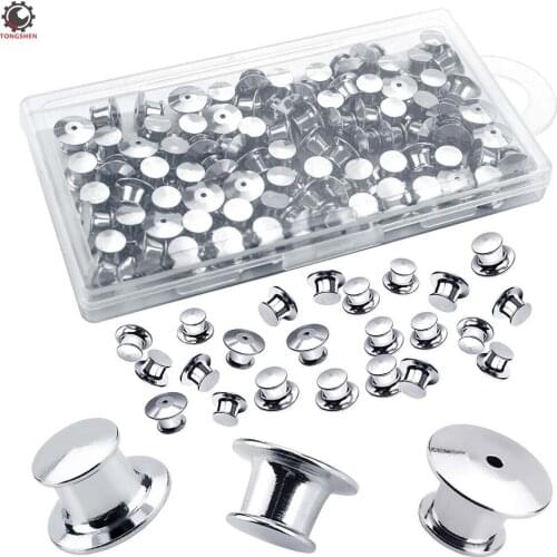 30Pcs Metal Brooch Pin Backs Locking Pin Backs Metal Secure Locking Clasp Pin Keepers Secure Locking Clutch Deluxe Pin BacK