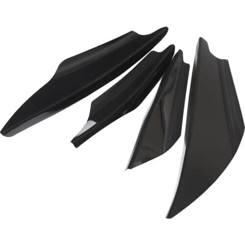 4 Pieces Carbon Fiber Front Bumper Lip Splitter Body Spoiler