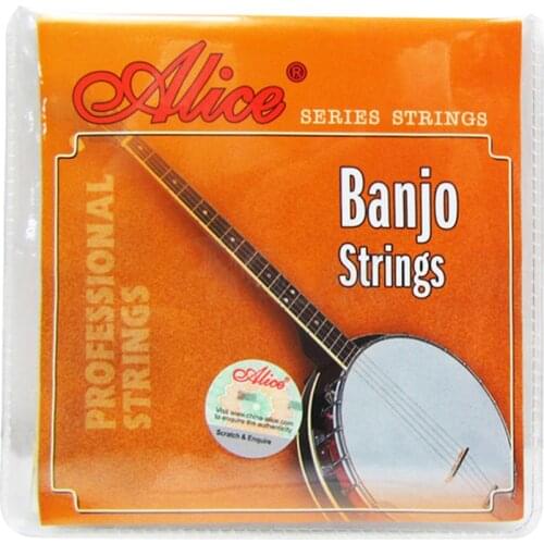 Alice Banjo Strings AJ04 AJ05 for 4 String or 5 String Banjo Plated Steel Coated Copper Alloy Wound for Banjo Parts Accessories