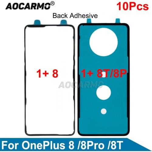 Aocarmo 10Pcs/Lot For OnePlus 8 Pro 8T 1+8 Pro Back Adhesive Back Cover Waterproof Sticker Glue
