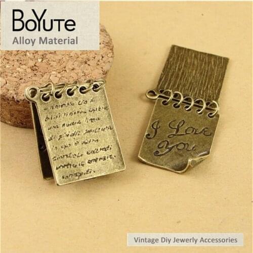 BoYuTe (40 Pieces /lot) 26*20MM Antique Bronze Plated Zinc Alloy Word Charms Pendant Jewelry Findings Materials