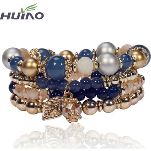 New Hot Gold Beads Women Bracelet Gold Leaves Moda Rretro Bangels Brincos for Men Mujer Party Holiday Pulseira Feminina