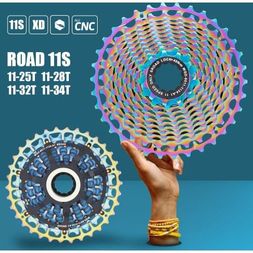 Sroad SLR CNC Road Bike 11 Speed Groupset 11-25/28/32/34T Bicycle Cassette 11v Gravel Bike k7 11v Sprocket 12s sumc hollow chain