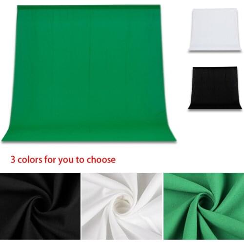 SH Photography Background Cloth Green Screen Chromakey Background Backdrop Smooth Muslin Cotton Cloth For Photo Studio Video