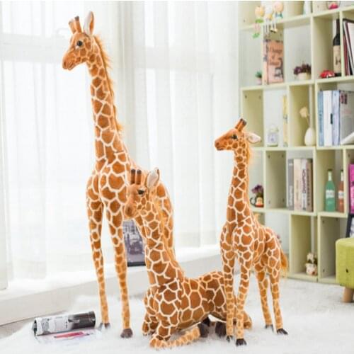 35/120cm Giant Real Life Giraffe Plush Toy High Quality Stuffed Animals Dolls Soft Kids Children Baby Birthday Gift Room Decor