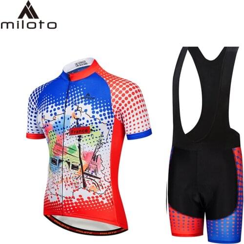 MILOTO Cycling Sets Mens ropa ciclismo hombre Bib Shorts Cycling Suit Pro Cycling Clothing Bike Bicycle cycling jersey set