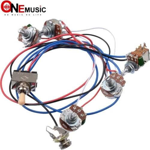 Electric Guitar Wiring Harness Kit 2V2T Pot Jack 3 Way Switch for Gibson Les Paul guitar Lp Electric guitar Parts