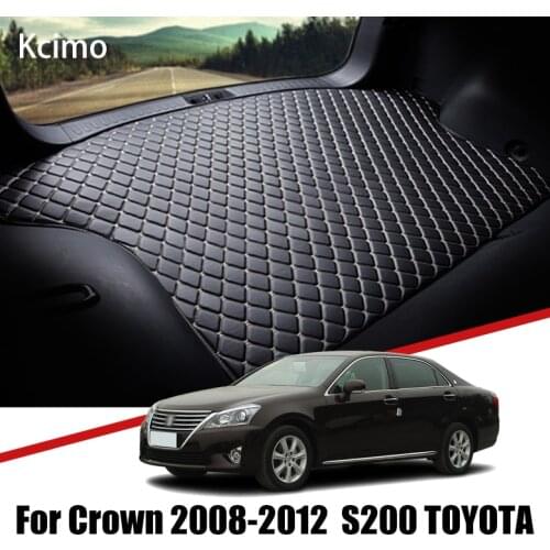 Leather Car Trunk Mat For Toyota Crown 2008-2012 Trunk Boot Mat S200 Cargo Liners Rear Crown Liner Pad