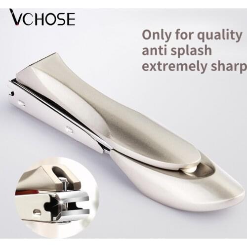 Anti Splash Nail Clippers Stainless Steel Fingernail Cutter Bionics Design Nail Scissors Manicure tools Trimmer With Nail Files