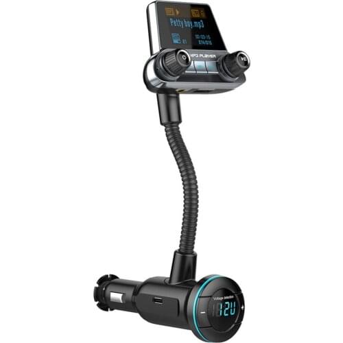 Multifunctional Car Wireless MP3 FM Transmitter Dual Screen MP3 Player Car Charger Outdoor Radio Adapter Decoration